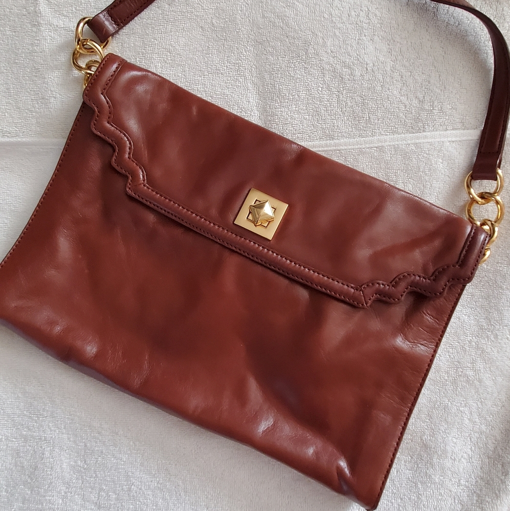 Kate Landry Brown Leather Handbag